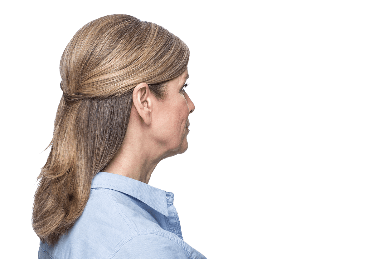 Woman facing away